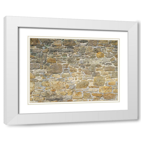 Brickwall White Modern Wood Framed Art Print with Double Matting by Frank, Assaf