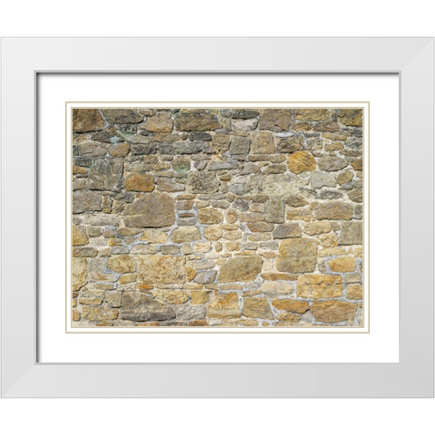 Brickwall White Modern Wood Framed Art Print with Double Matting by Frank, Assaf
