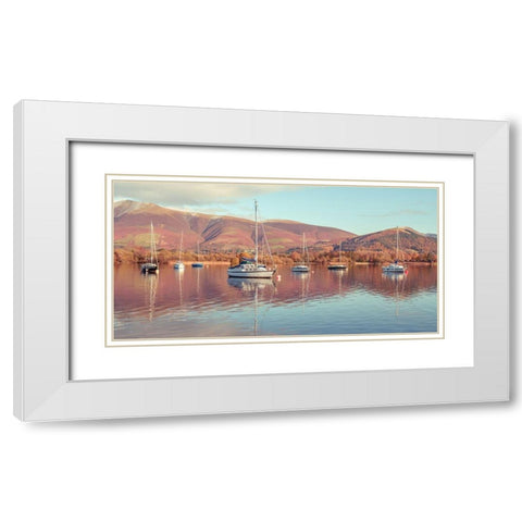 Sail boats in Lake White Modern Wood Framed Art Print with Double Matting by Frank, Assaf