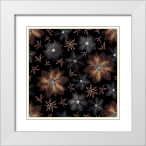 Clematis flowers White Modern Wood Framed Art Print with Double Matting by Frank, Assaf