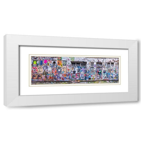 Graffiti-Lane-London White Modern Wood Framed Art Print with Double Matting by Frank, Assaf
