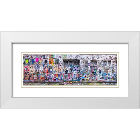 Graffiti-Lane-London White Modern Wood Framed Art Print with Double Matting by Frank, Assaf