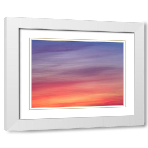 Colourful skies at sunset White Modern Wood Framed Art Print with Double Matting by Frank, Assaf