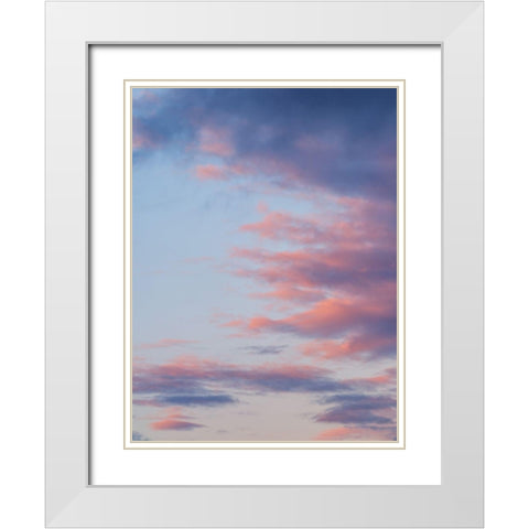 Colourful skies at sunset White Modern Wood Framed Art Print with Double Matting by Frank, Assaf