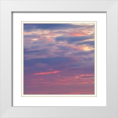 Colourful Skies White Modern Wood Framed Art Print with Double Matting by Frank, Assaf
