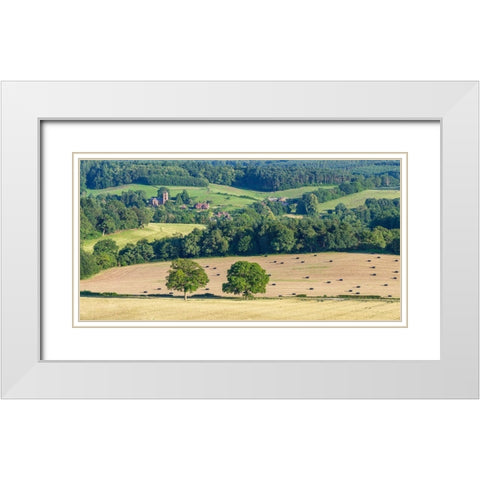 England hills White Modern Wood Framed Art Print with Double Matting by Frank, Assaf
