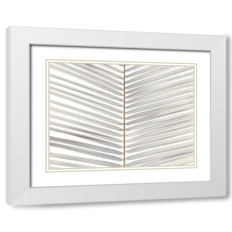 Palm leaf close-up White Modern Wood Framed Art Print with Double Matting by Frank, Assaf