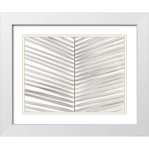 Palm leaf close-up White Modern Wood Framed Art Print with Double Matting by Frank, Assaf