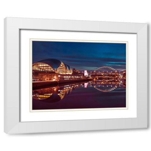 AF20120826 Newcastle 006-Edit White Modern Wood Framed Art Print with Double Matting by Frank, Assaf