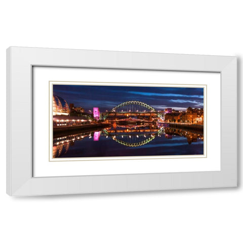 AF20120826 Newcastle 008-EditC01 White Modern Wood Framed Art Print with Double Matting by Frank, Assaf
