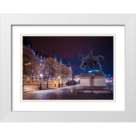 AF20120930 Liverpool 288C03 White Modern Wood Framed Art Print with Double Matting by Frank, Assaf