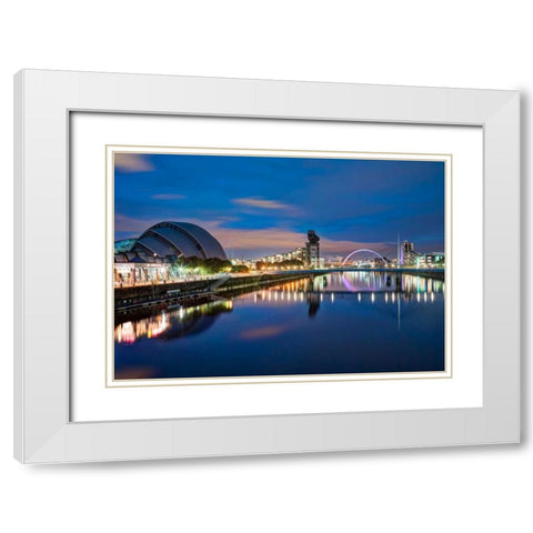 AF20121004 Glasgow 228X4 White Modern Wood Framed Art Print with Double Matting by Frank, Assaf