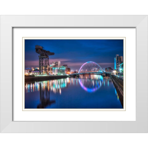 AF20121004 Glasgow 230X White Modern Wood Framed Art Print with Double Matting by Frank, Assaf