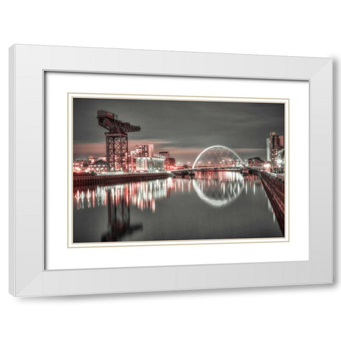 AF20121004 Glasgow 230XC02 White Modern Wood Framed Art Print with Double Matting by Frank, Assaf
