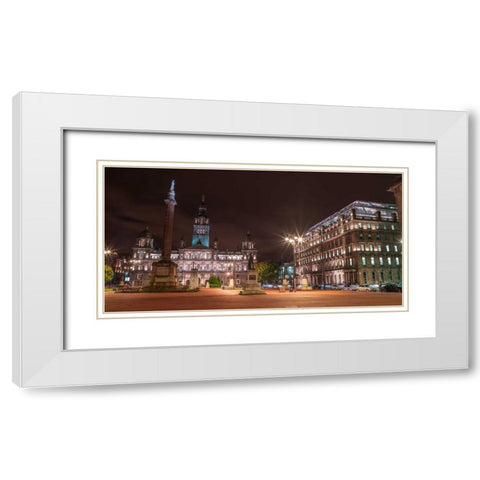 AF20121004 Glasgow 259 White Modern Wood Framed Art Print with Double Matting by Frank, Assaf