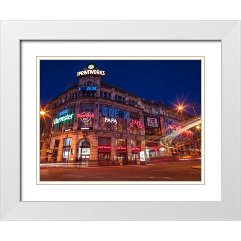 AF20120929 Manchester 106 White Modern Wood Framed Art Print with Double Matting by Frank, Assaf