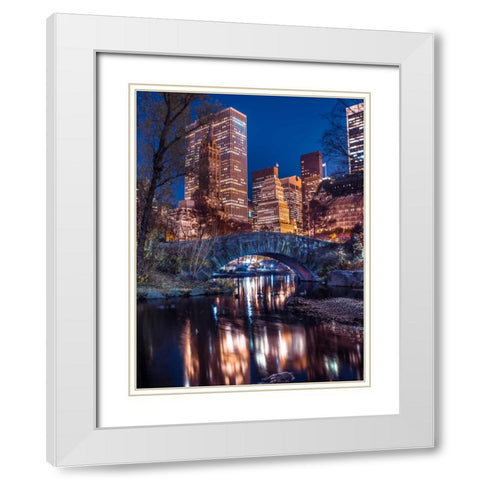 AF20131119 New York 1725C05 White Modern Wood Framed Art Print with Double Matting by Frank, Assaf
