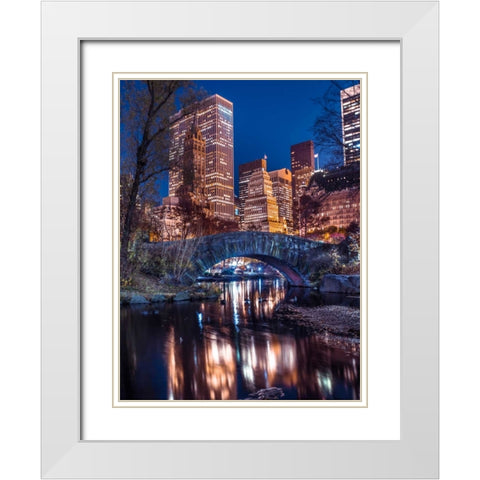 AF20131119 New York 1725C05 White Modern Wood Framed Art Print with Double Matting by Frank, Assaf