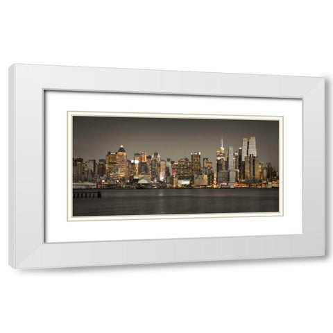 AF20131119 New York 1633C05 White Modern Wood Framed Art Print with Double Matting by Frank, Assaf
