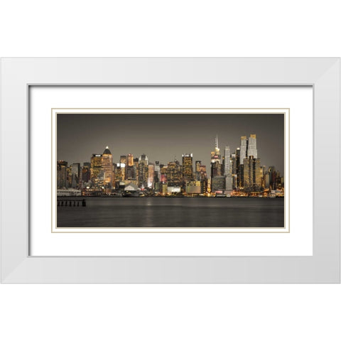 AF20131119 New York 1633C05 White Modern Wood Framed Art Print with Double Matting by Frank, Assaf