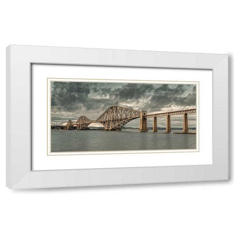 AF20121003 Forth Bridge 073XC07 White Modern Wood Framed Art Print with Double Matting by Frank, Assaf