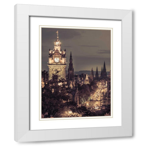 AF20130612 Edinburgh 388C06 White Modern Wood Framed Art Print with Double Matting by Frank, Assaf