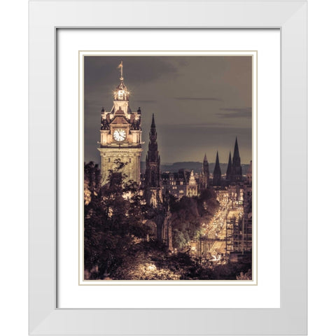AF20130612 Edinburgh 388C06 White Modern Wood Framed Art Print with Double Matting by Frank, Assaf