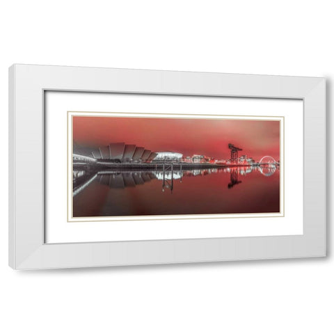 AF20150304 Glasgow 883P2C01 White Modern Wood Framed Art Print with Double Matting by Frank, Assaf
