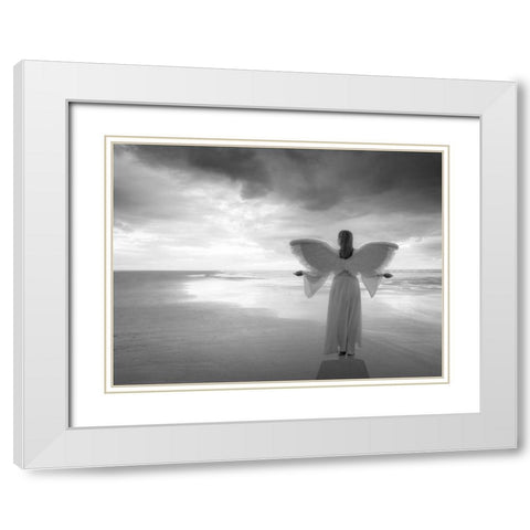 AF20121001 Sea 058PC02 White Modern Wood Framed Art Print with Double Matting by Frank, Assaf