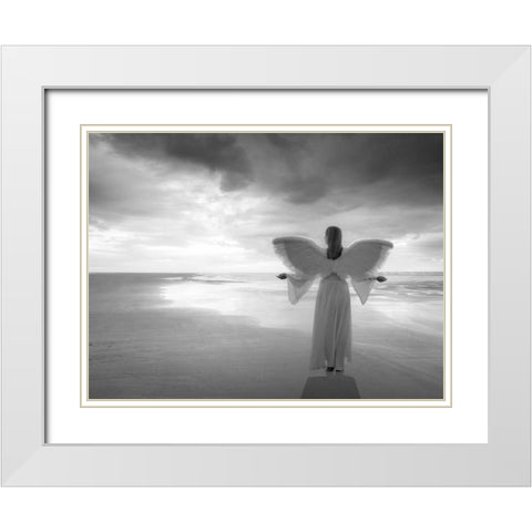 AF20121001 Sea 058PC02 White Modern Wood Framed Art Print with Double Matting by Frank, Assaf