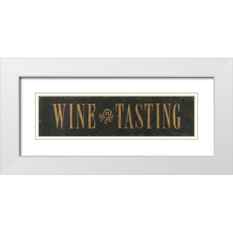 Wine Tasting White Modern Wood Framed Art Print with Double Matting by Marrott, Stephanie