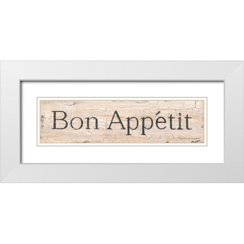 Bon Appetit White Modern Wood Framed Art Print with Double Matting by Marrott, Stephanie