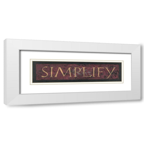 Simplify White Modern Wood Framed Art Print with Double Matting by Marrott, Stephanie