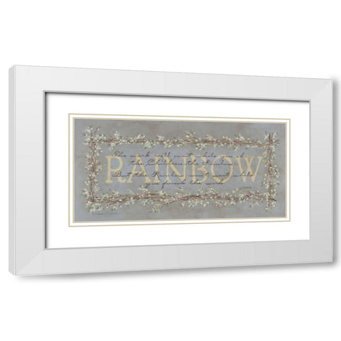 Rainbow White Modern Wood Framed Art Print with Double Matting by Marrott, Stephanie