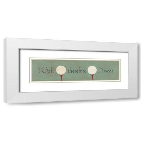 I Golf White Modern Wood Framed Art Print with Double Matting by Marrott, Stephanie