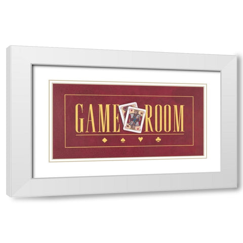 Game Room White Modern Wood Framed Art Print with Double Matting by Marrott, Stephanie