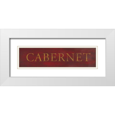 Cabernet White Modern Wood Framed Art Print with Double Matting by Marrott, Stephanie