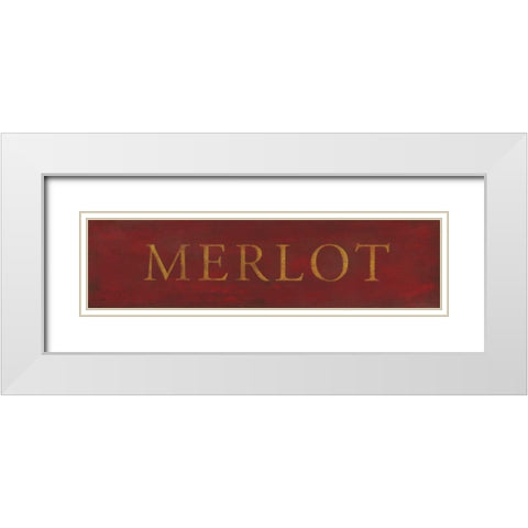 Merlot White Modern Wood Framed Art Print with Double Matting by Marrott, Stephanie