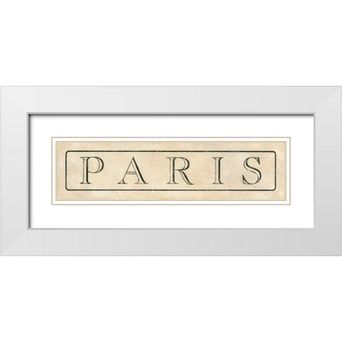 Paris White Modern Wood Framed Art Print with Double Matting by Marrott, Stephanie