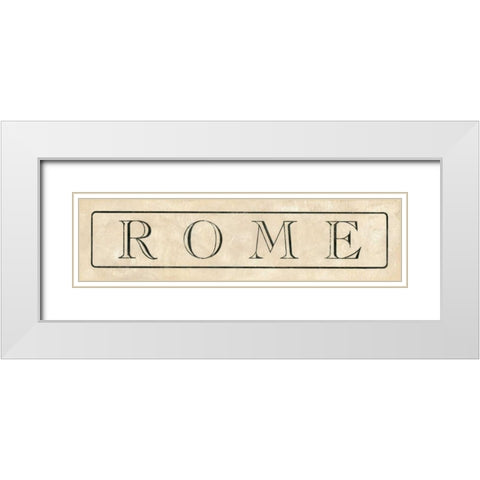 Rome White Modern Wood Framed Art Print with Double Matting by Marrott, Stephanie