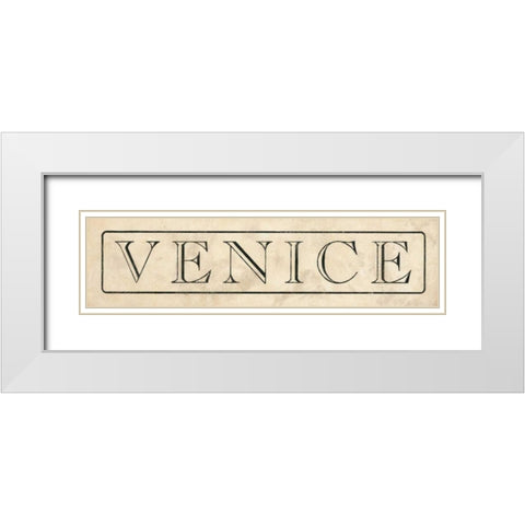 Venice White Modern Wood Framed Art Print with Double Matting by Marrott, Stephanie