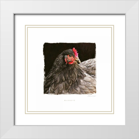 Maggie White Modern Wood Framed Art Print with Double Matting by Marrott, Stephanie