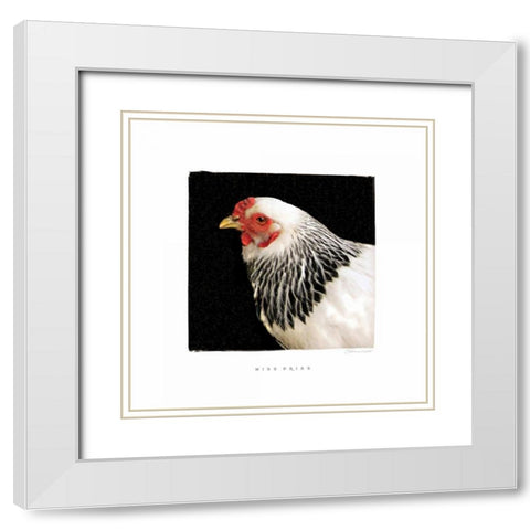 Miss Priss White Modern Wood Framed Art Print with Double Matting by Marrott, Stephanie