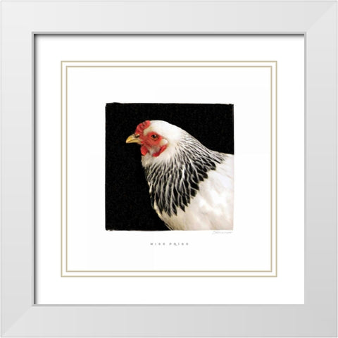 Miss Priss White Modern Wood Framed Art Print with Double Matting by Marrott, Stephanie