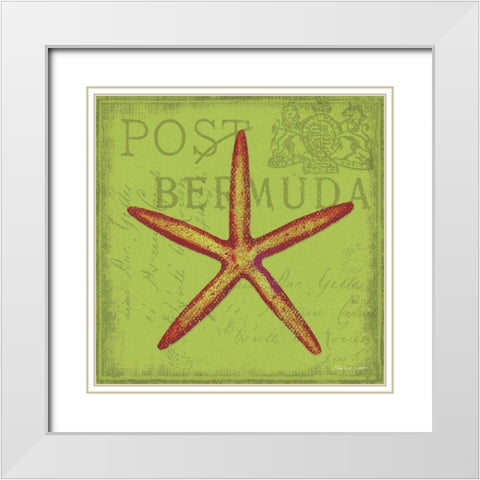 Funky Starfish White Modern Wood Framed Art Print with Double Matting by Marrott, Stephanie