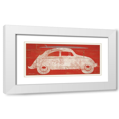 Car White Modern Wood Framed Art Print with Double Matting by Marrott, Stephanie