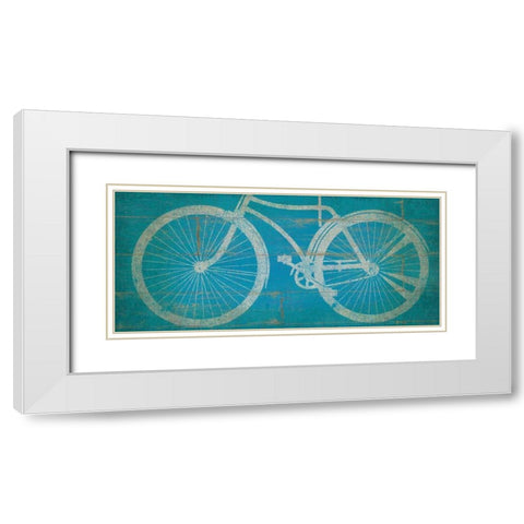 Bike White Modern Wood Framed Art Print with Double Matting by Marrott, Stephanie