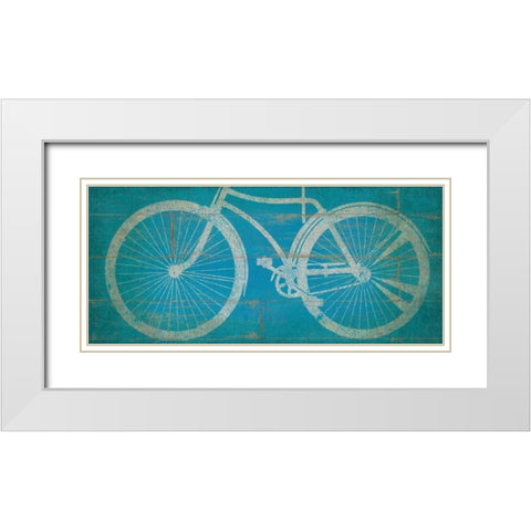 Bike White Modern Wood Framed Art Print with Double Matting by Marrott, Stephanie