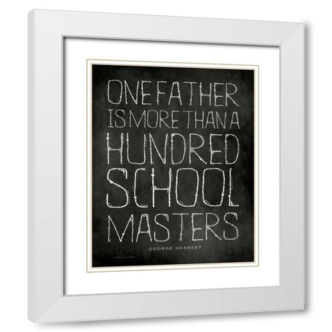 One Father White Modern Wood Framed Art Print with Double Matting by Marrott, Stephanie