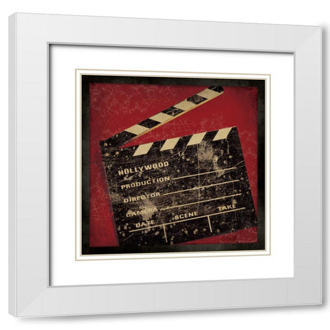 Clapper White Modern Wood Framed Art Print with Double Matting by Marrott, Stephanie